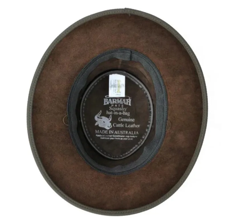 Barmah Foldaway Hat in Bronco Brown -1